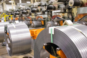 Oscillate-wound steel coil at Three D Metals.